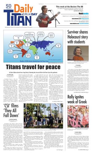 Titans Travel for Peace