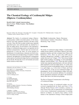 The Chemical Ecology of Cecidomyiid Midges (Diptera: Cecidomyiidae)