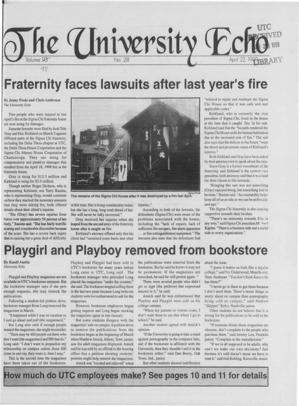 Fraternity Faces Lawsuits After Last Year's Fire Playgirl and Playboy