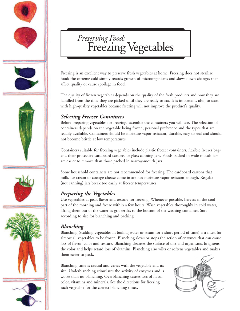 Freezing Vegetables Include Plastic Freezer Containers, Flexible Freezer Bags and Their Protective Cardboard Cartons, Or Glass Canning Jars