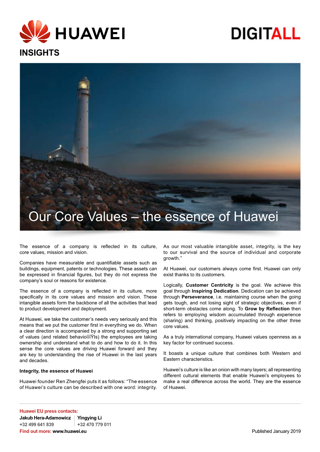 Our Core Values – the Essence of Huawei