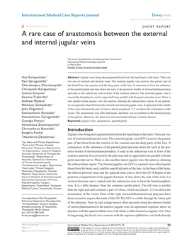 A Rare Case of Anastomosis Between the External and Internal Jugular Veins