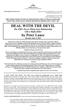 Deal with the Devil Press Release
