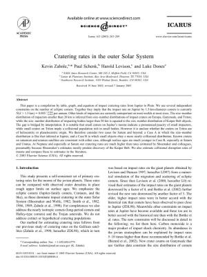Cratering Rates in the Outer Solar System
