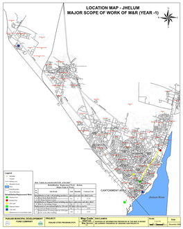 Location Map - Jhelum Major Scope of Work of M&R (Year -1)