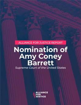 Nomination of Amy Coney Barrett Supreme Court of the United States Contents