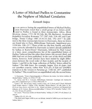 The Nephew of Michael Cerularios , Greek, Roman and Byzantine Studies, 22:1 (1981:Spring) P.89