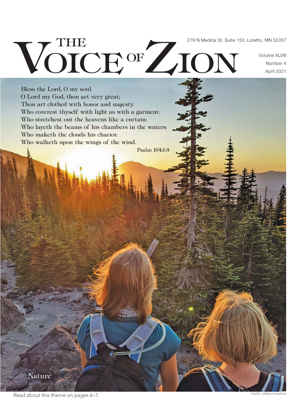 OF Volume XLVIII VOICE ZION Number 4 April 2021