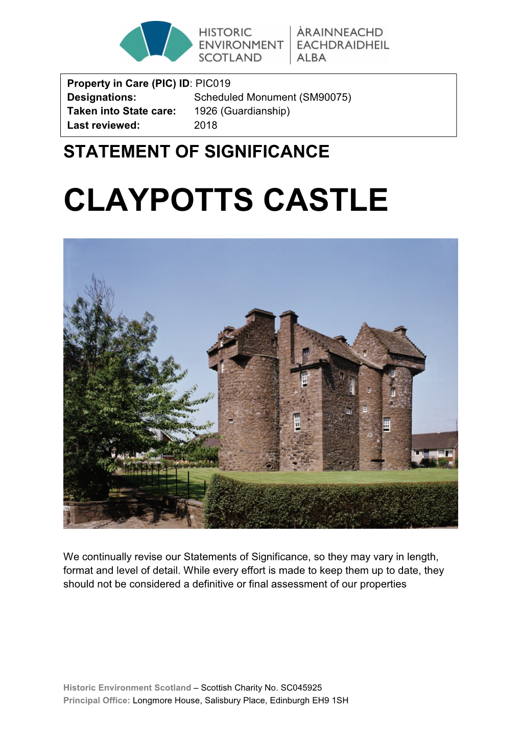 Claypotts Castle