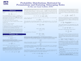 Jie Hao and Anant Godbole, ETSU Abstract Poisson, Etc