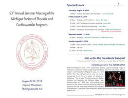 53Rd Annual Summer Meeting of the Michigan Society of Thoracic And