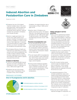 Induced Abortion and Postabortion Care in Zimbabwe