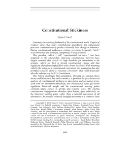 Constitutional Stickiness