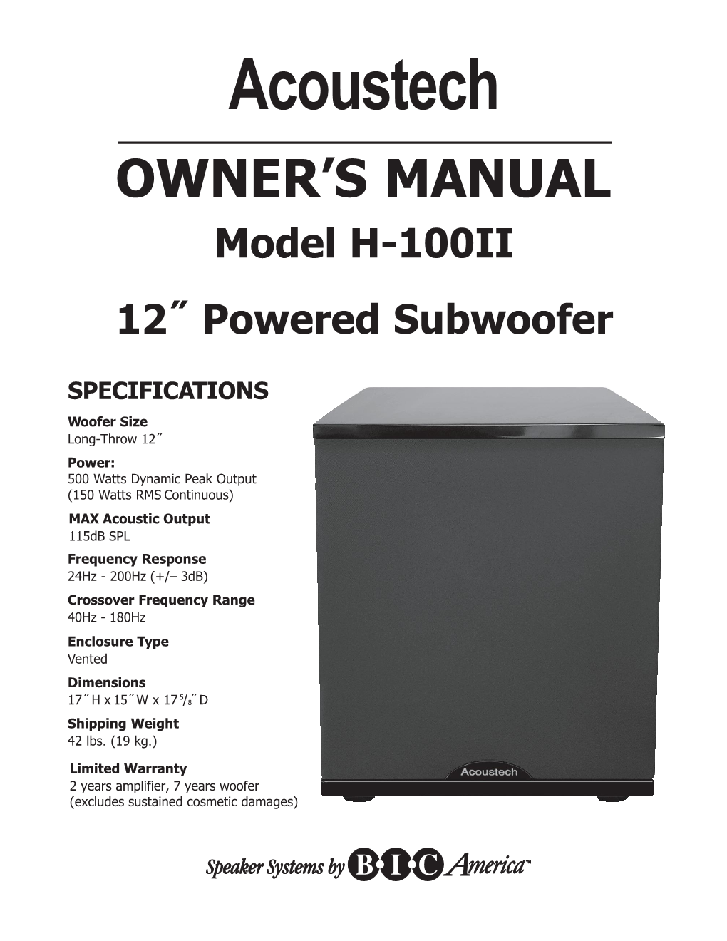 Subwoofer Connection