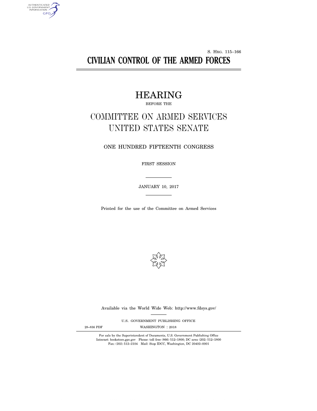 Civilian Control of the Armed Forces