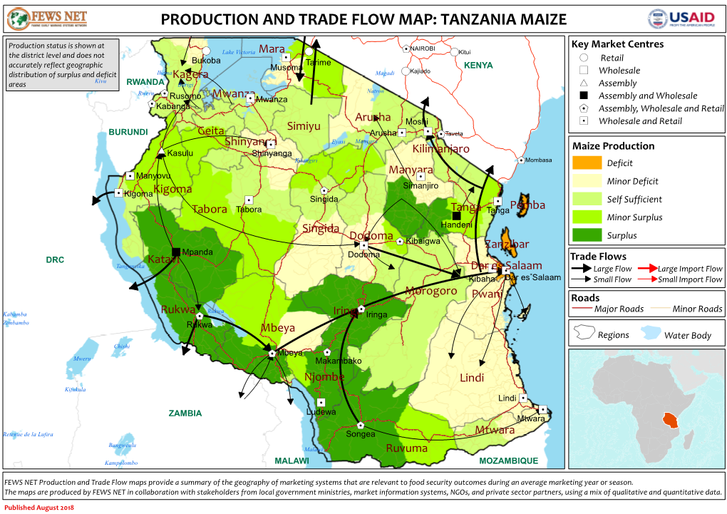 Production and Trade Flow Map: Tanzania Maize