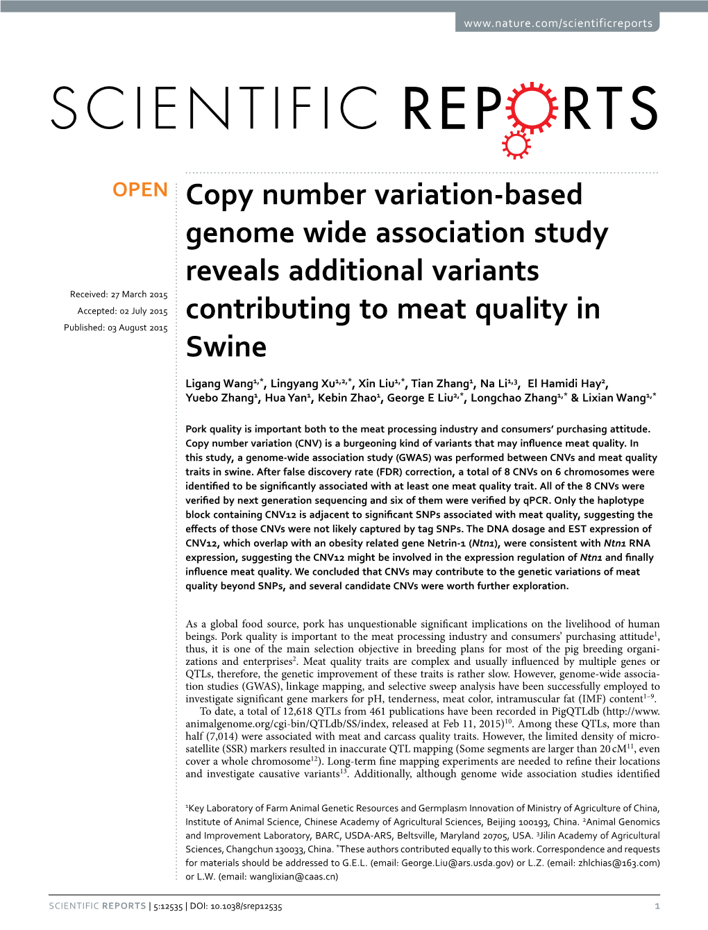 Copy Number Variation-Based Genome Wide Association Study
