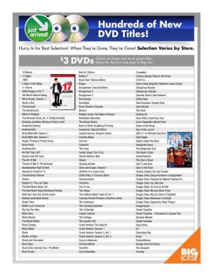 Hundreds of New DVD Titles!