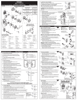 Installation Instructions FA360/FA362/FA393