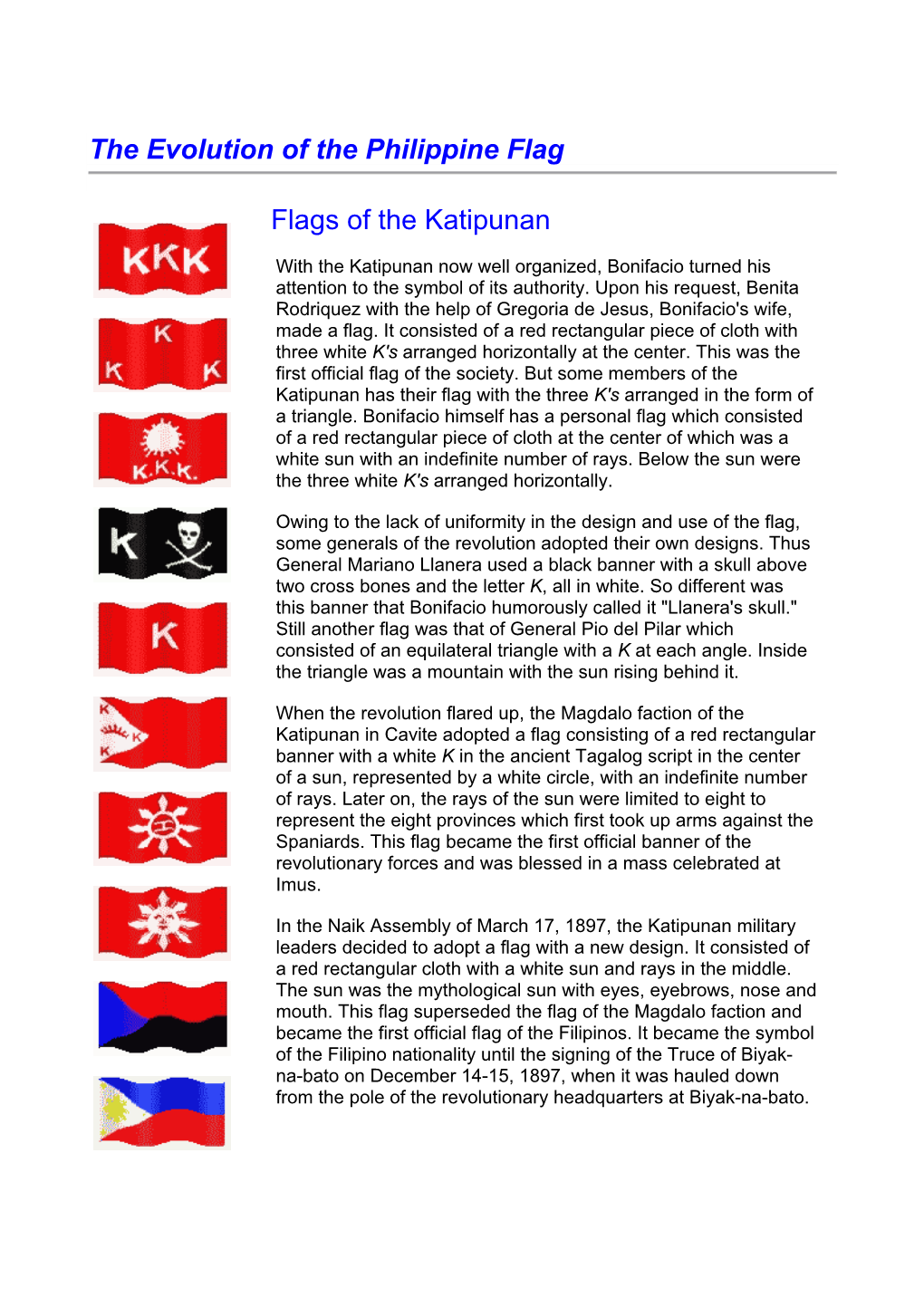 The Evolution of the Philippine Flag