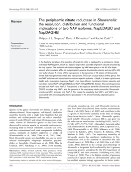 The Periplasmic Nitrate Reductase in Shewanella: the Resolution, Distribution and Functional Implications of Two NAP Isoforms, Napedabc and Napdaghb