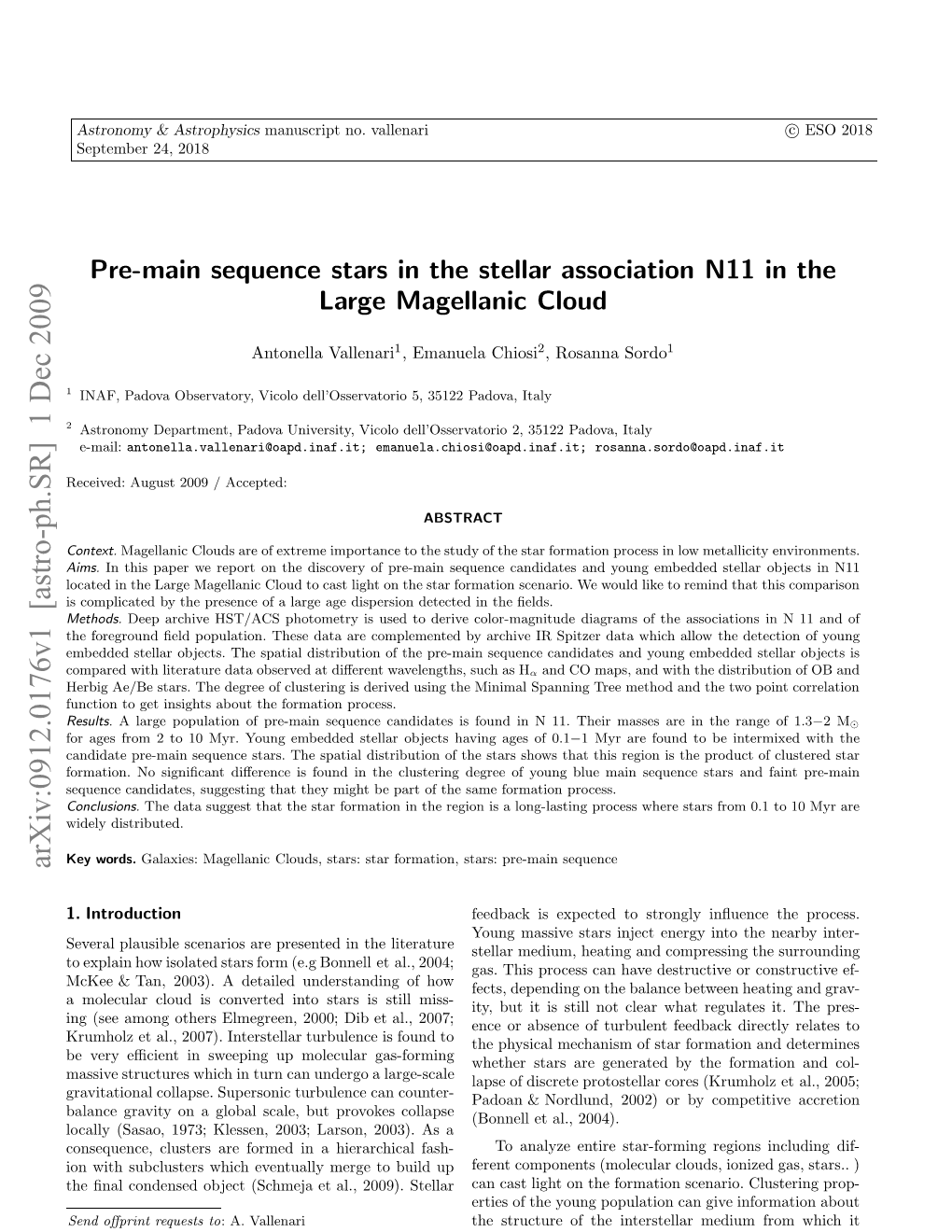 Pre-Main Sequence Stars in the Stellar Association N11 in the Large