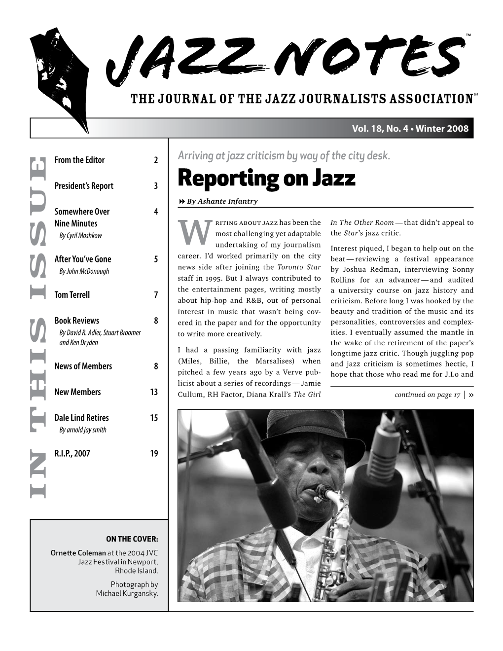 Jazz Notes, Winter 2008