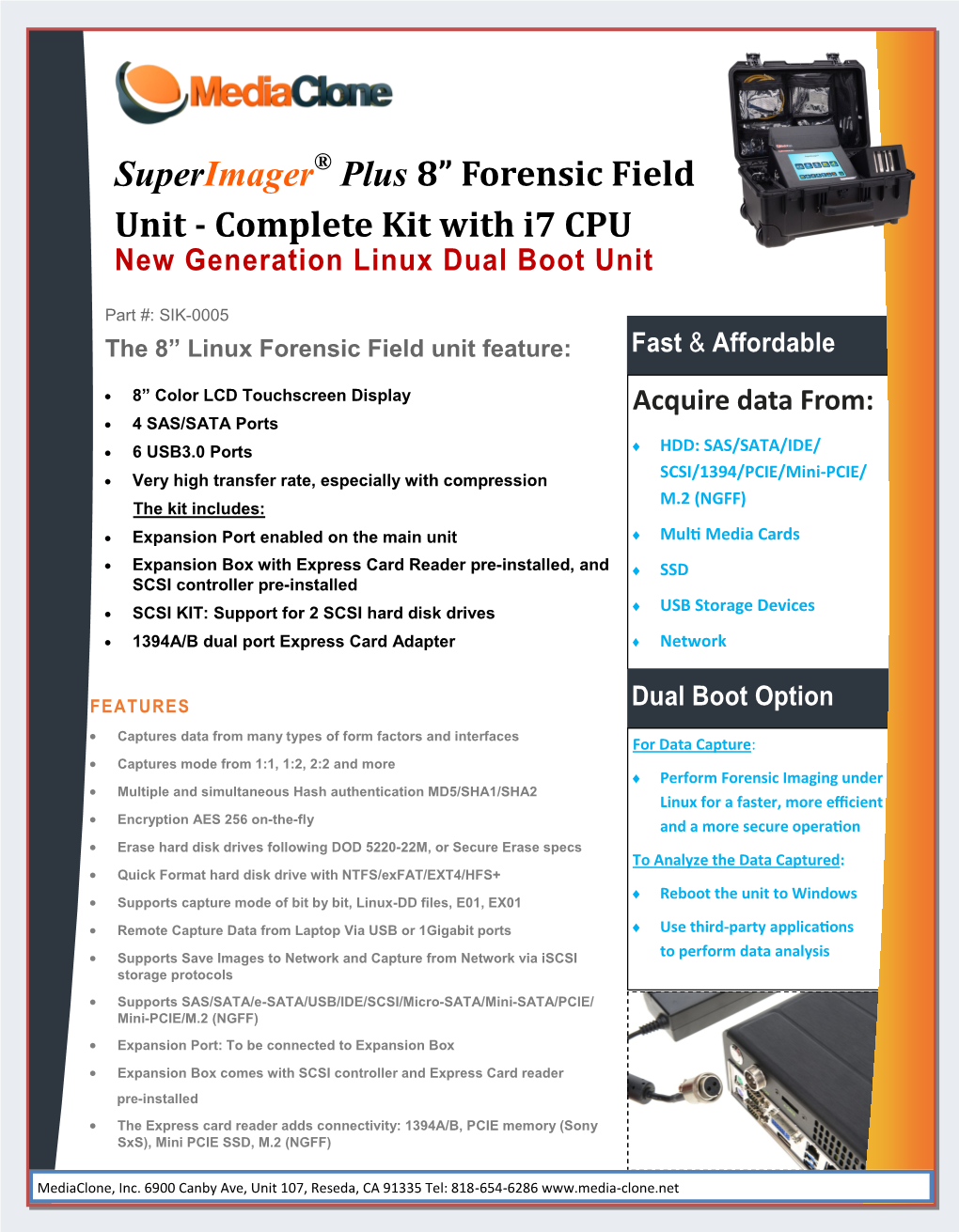 Superimager Plus 8” Forensic Field Unit
