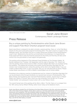 Sept Press Release | Sarah Jane Brown | a Painting for Pale Moon