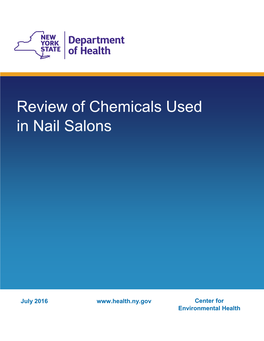 Review of Chemicals Used in Nail Salons