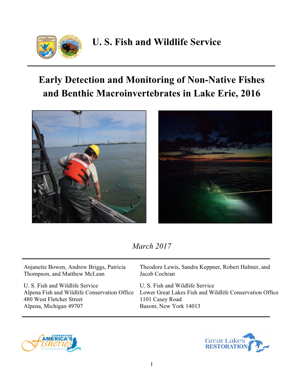 Report: Early Detection and Monitoring of Non-Native Fishes