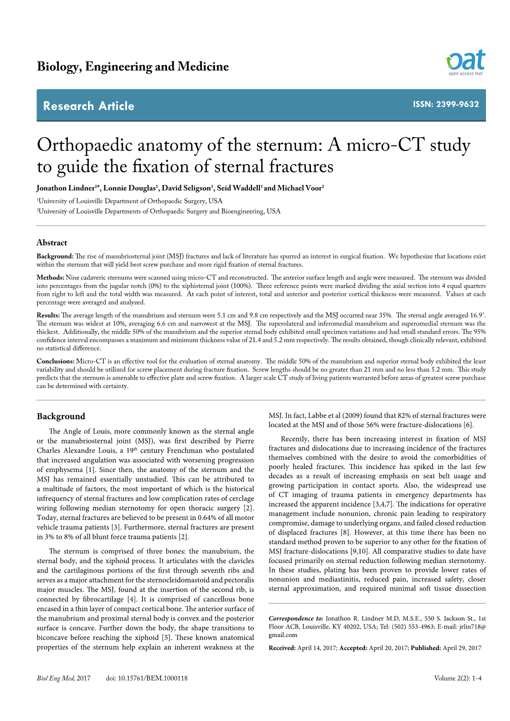 A Micro-CT Study to Guide the Fixation of Sternal Fractures