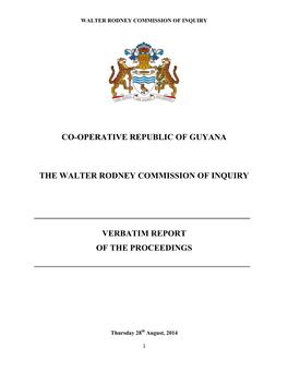 Co-Operative Republic of Guyana The