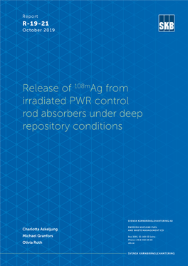 Release of 108Mag from Irradiated PWR Control Rod Absorbers Under Deep Repository Conditions