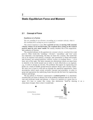 2 Static Equilibrium Force and Moment