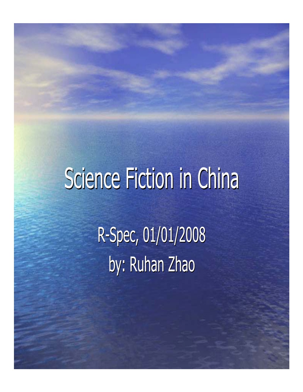 Science Fiction in China-001