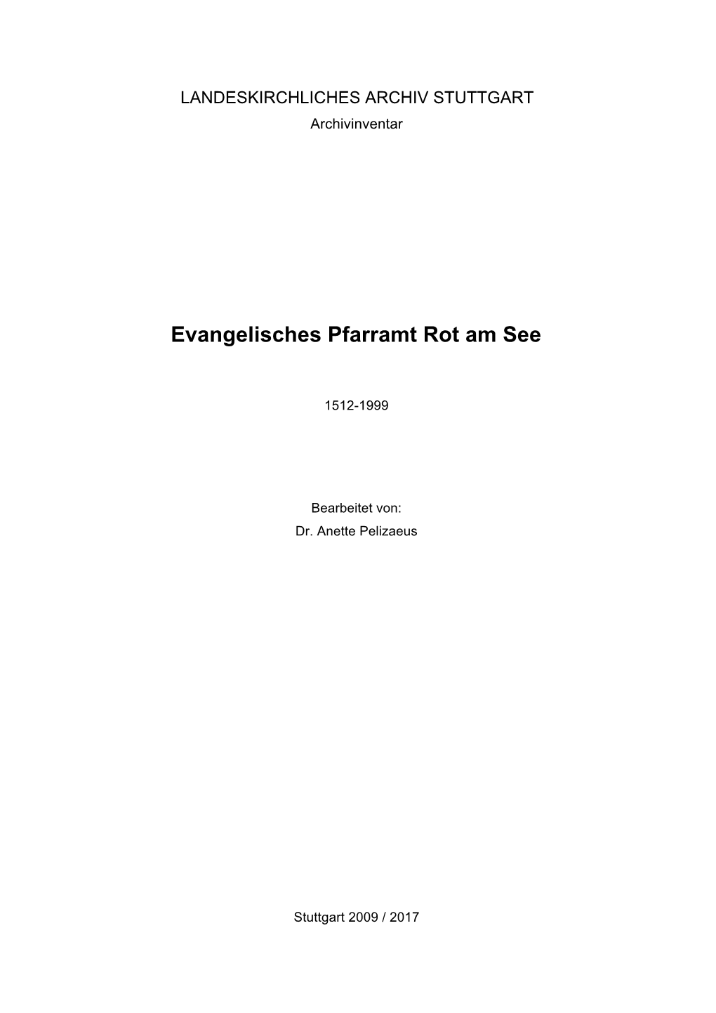 Evangelisches Pfarramt Rot Am See