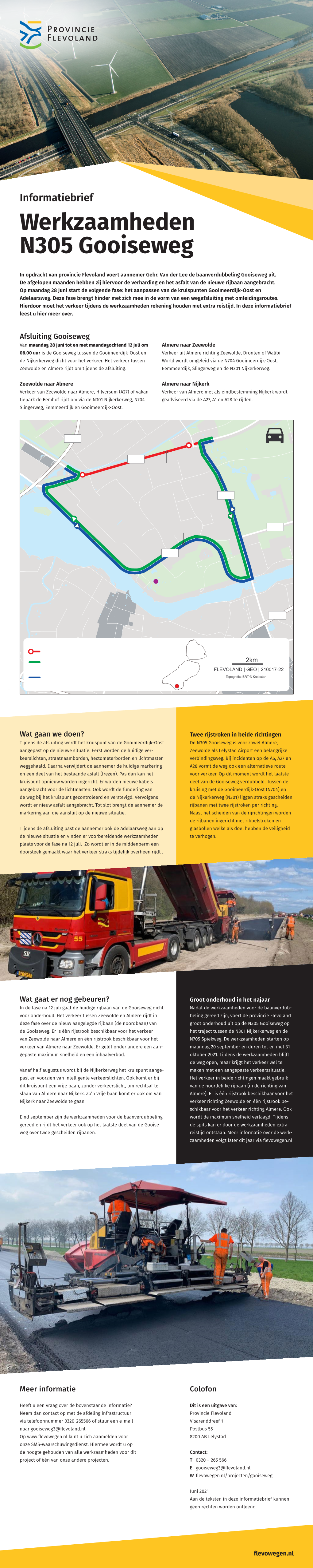 Informatiebrief Werkzaamheden N305 Gooiseweg