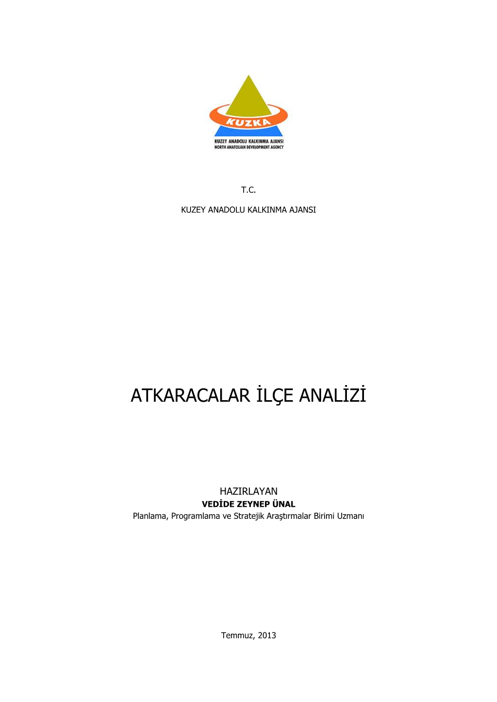 Atkaracalar İlçe Analizi 1.752 KB / .Pdf