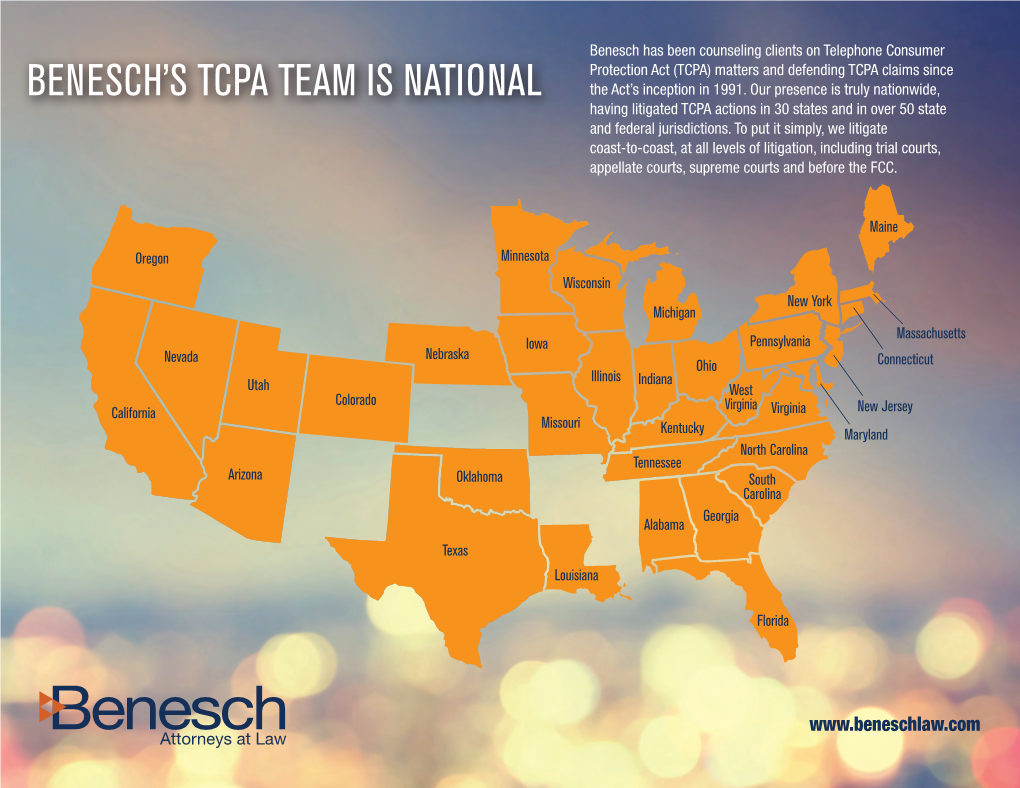 Benesch's Tcpa Team Is National