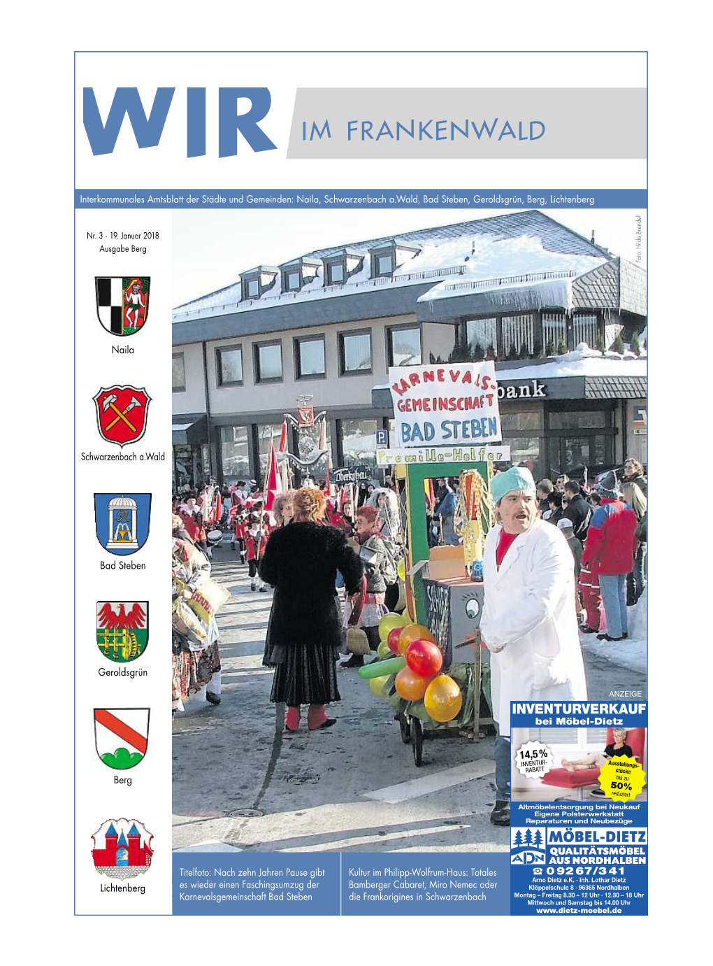 WIR Im Frankenwald Ausgabe 19. Januar 2018