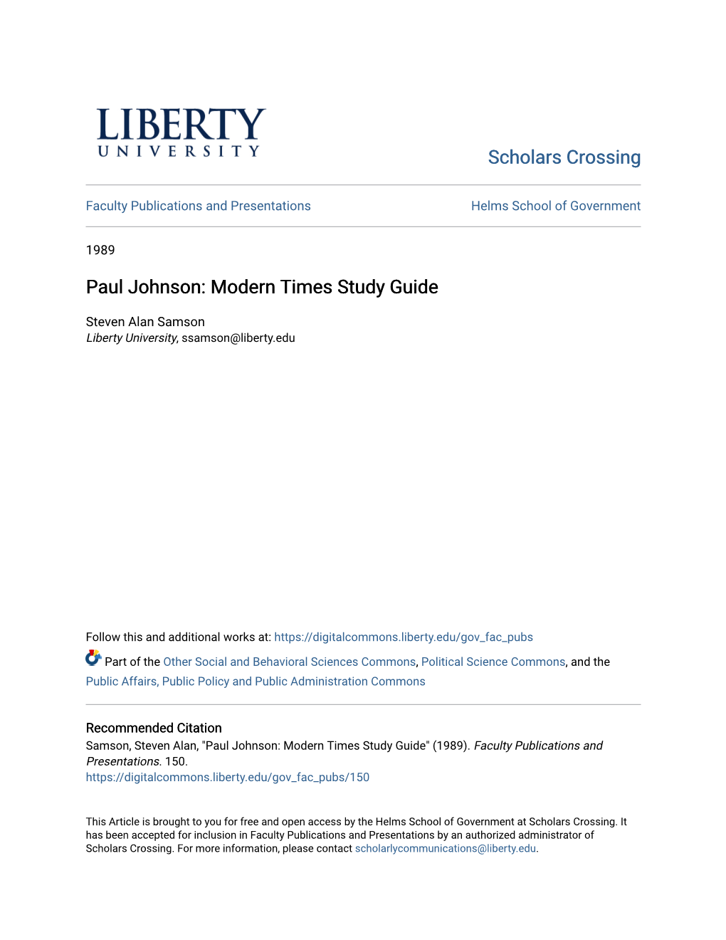 Paul Johnson: Modern Times Study Guide