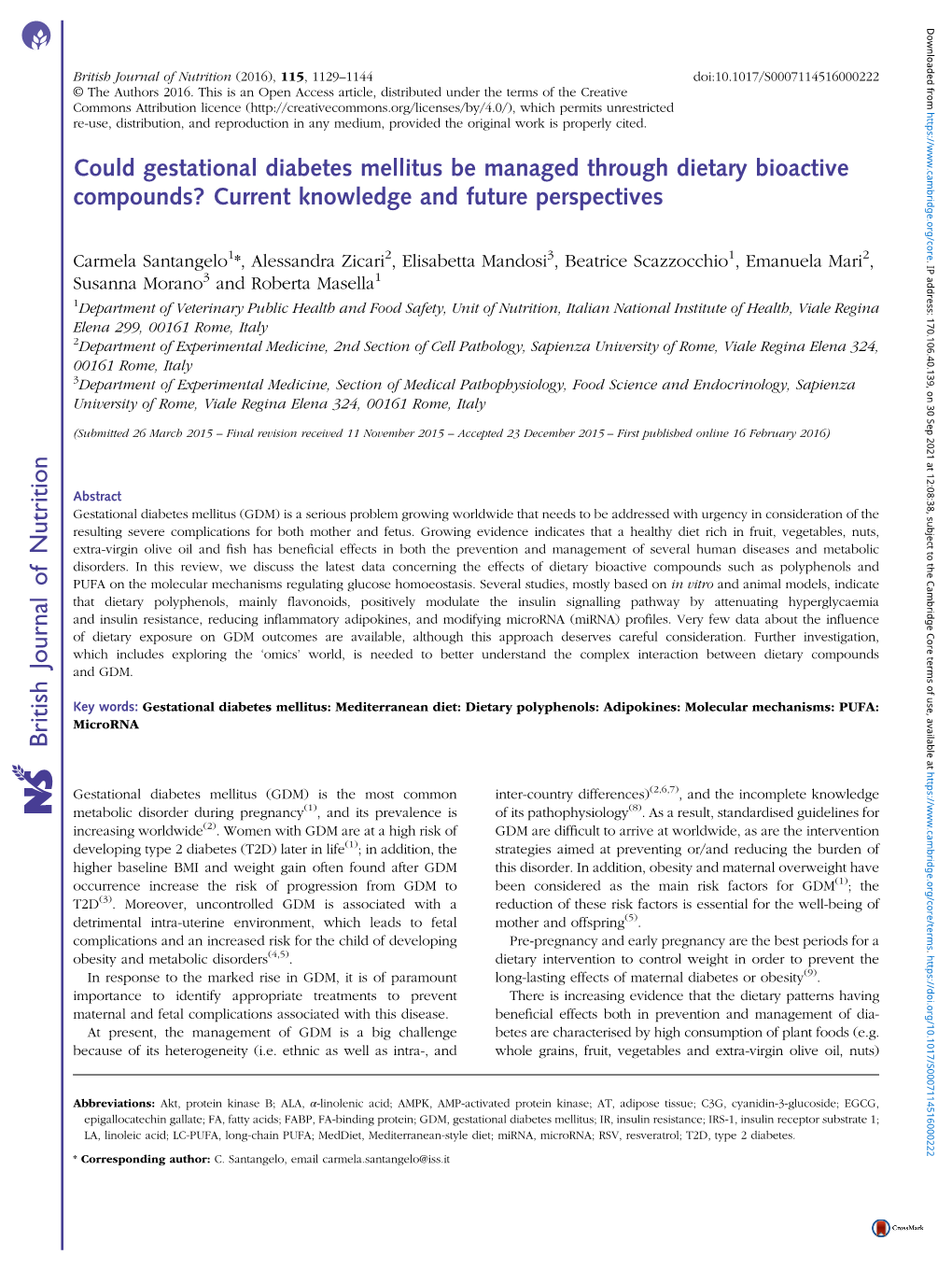 Could Gestational Diabetes Mellitus Be Managed Through Dietary Bioactive Compounds? Current Knowledge and Future Perspectives