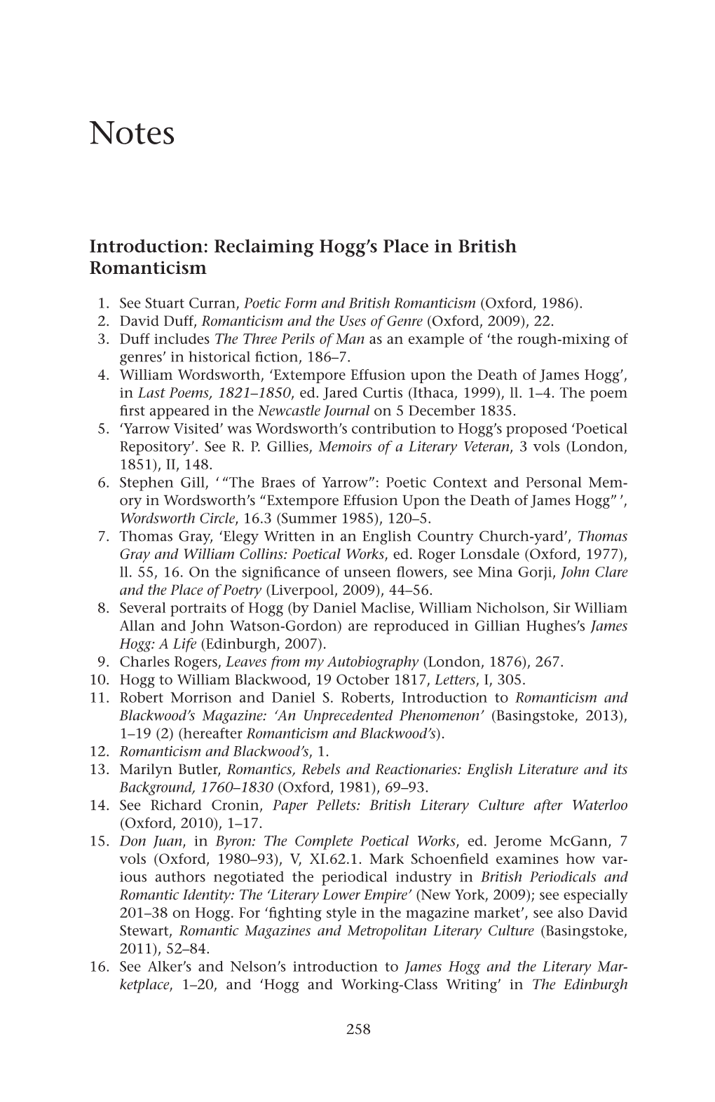 Introduction: Reclaiming Hogg's Place in British Romanticism