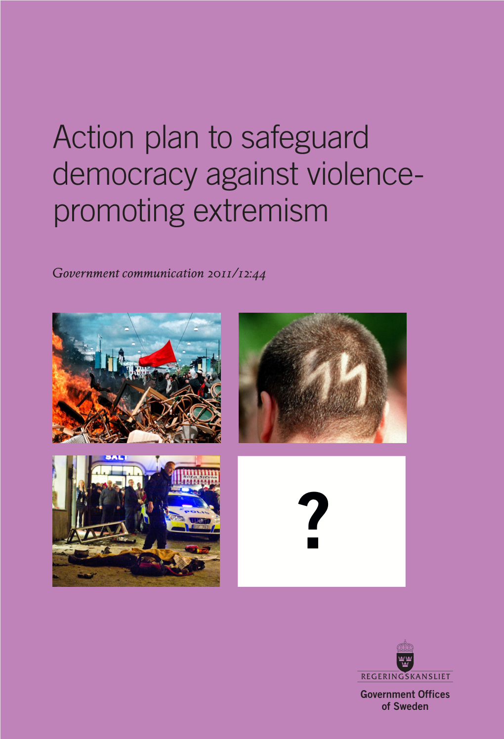 Action Plan to Safeguard Democracy Against Violence- Promoting Extremism
