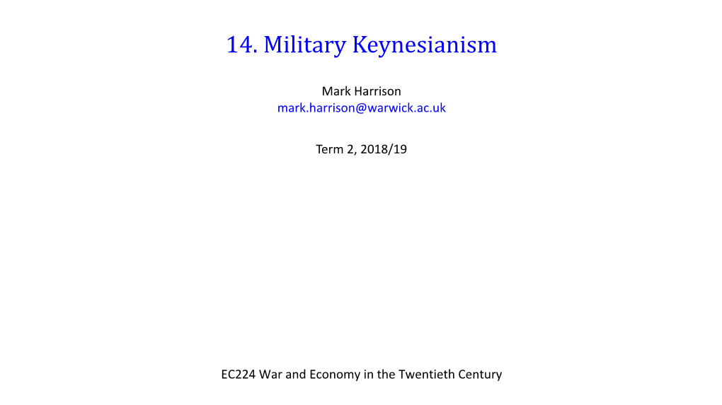 Military Keynesianism