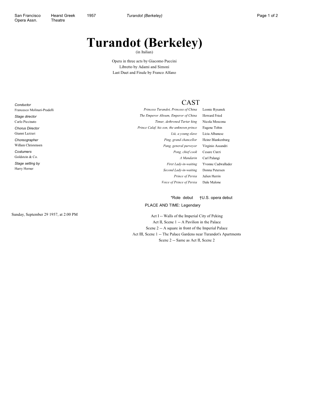 Turandot (Berkeley) Page 1 of 2 Opera Assn