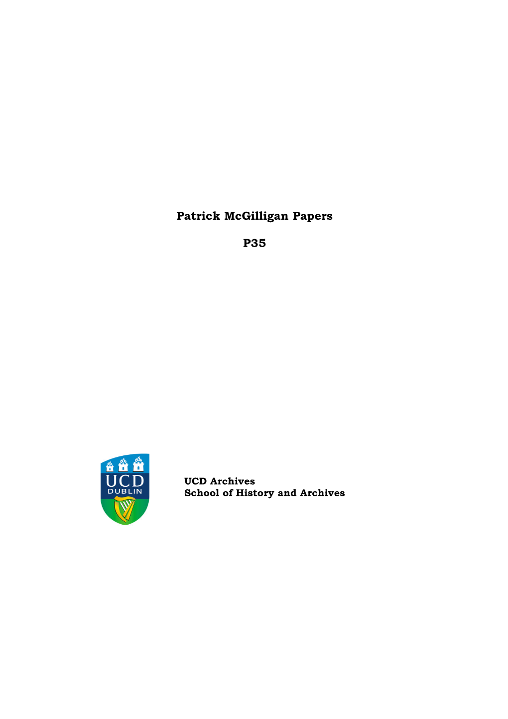 Patrick Mcgilligan Papers