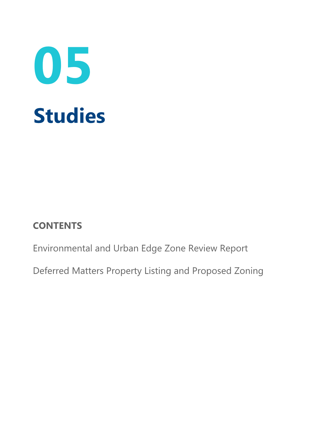 Environmental and Urban Edge Zone Review Report