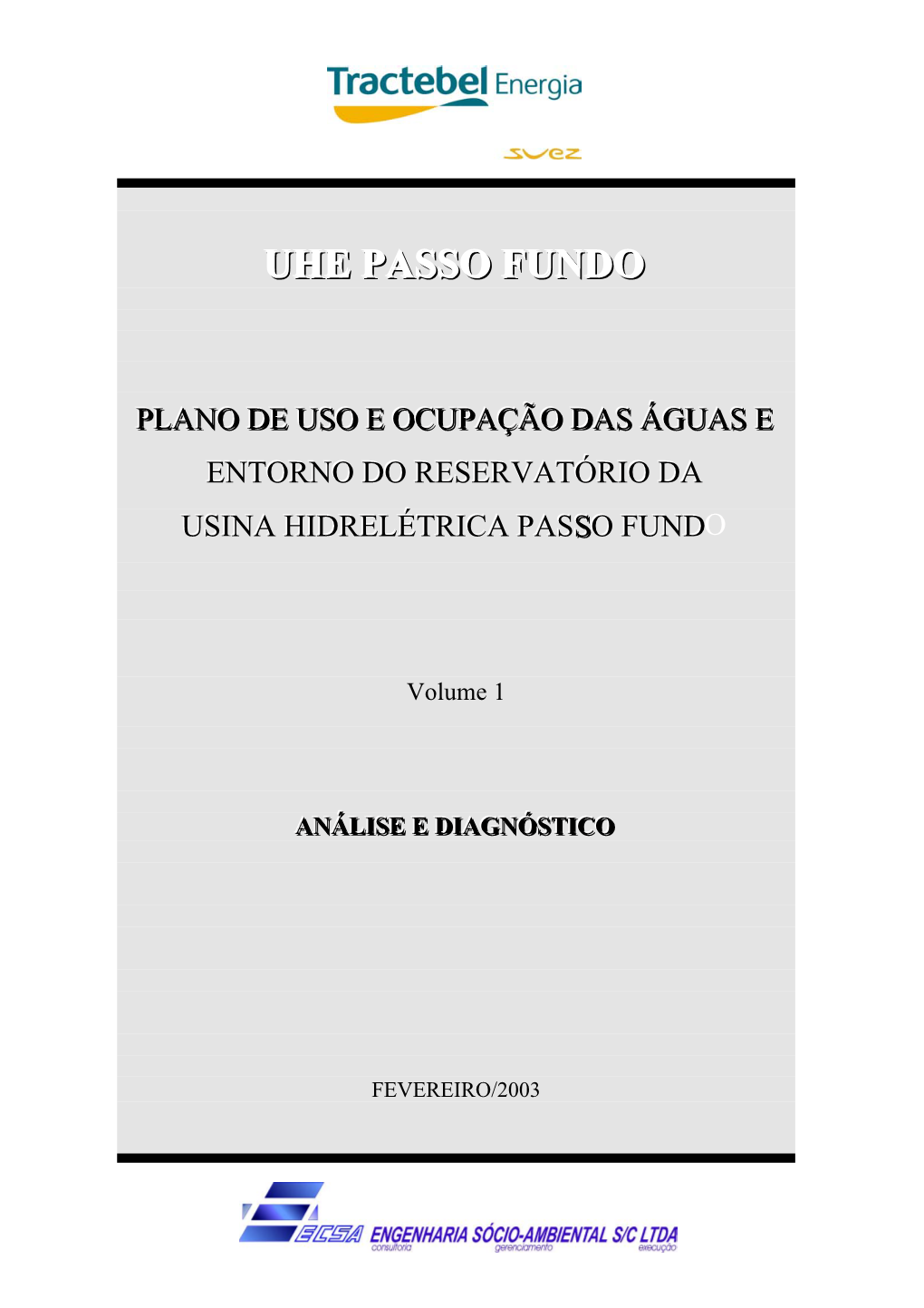 Plano De Uso E Ocupação UHE Passo Fundo